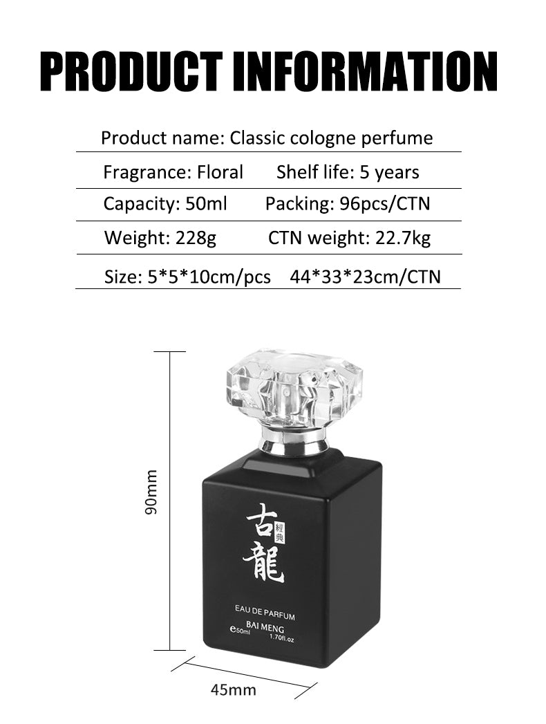 Luexscent 50ml Men's Elegant Oriental Flower Melody Cologne Wholesale Classic Fresh Flower Charm OEM/ODM Perfume