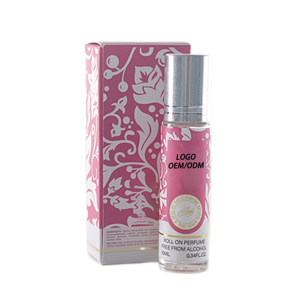 Luexscent 10ml Natural Pheromone Perfume for Women Pink Roll Ball Portable Air Freshening Moisturizing Odor Removal Mist Style