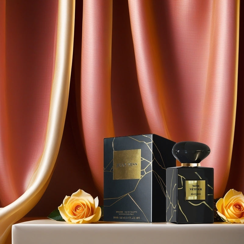 High End Empty Spray Luxury Bottles 100ml Custom Matte Black Flat Square Reusable Perfume Bottle With Box