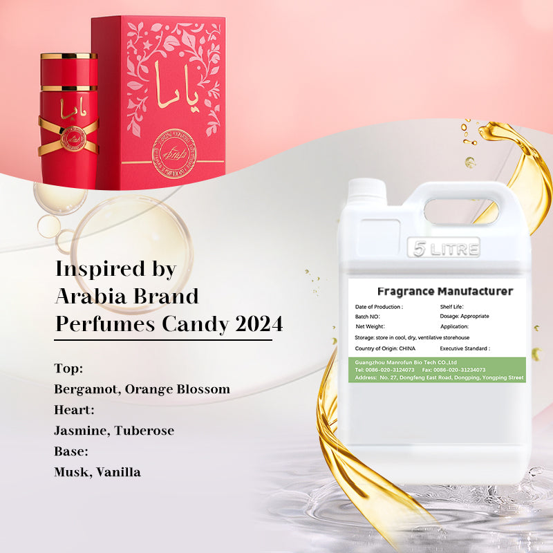 Candy Inspired Perfume Oil Sweet Fruity Citrus Rose Amber Scent Private Label Body Mist for Diffuser Industrial Flavor