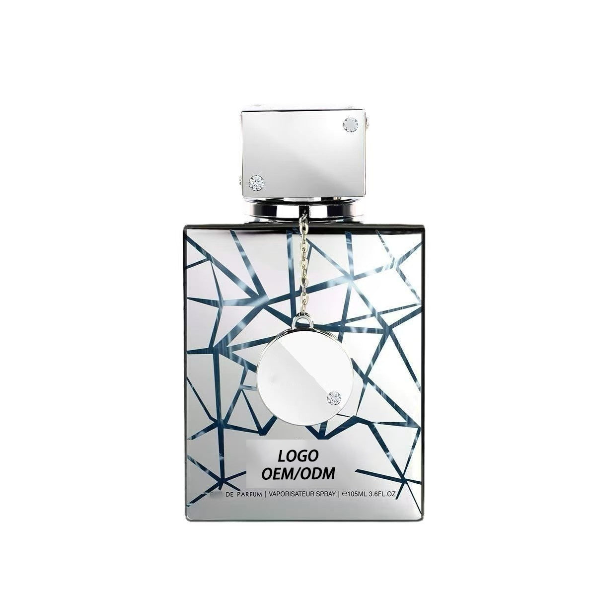 Wholesale 100ml Silver Electroplated Glass Fine Mist Atomizer Square Empty Refillable Perfume Spray Bottle for Women